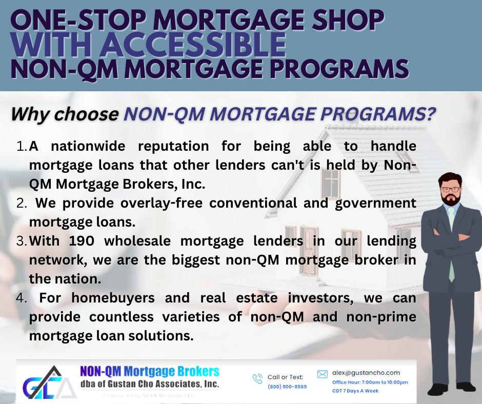 One-Stop Mortgage Shop With Accessible Non-QM Mortgage Programs
