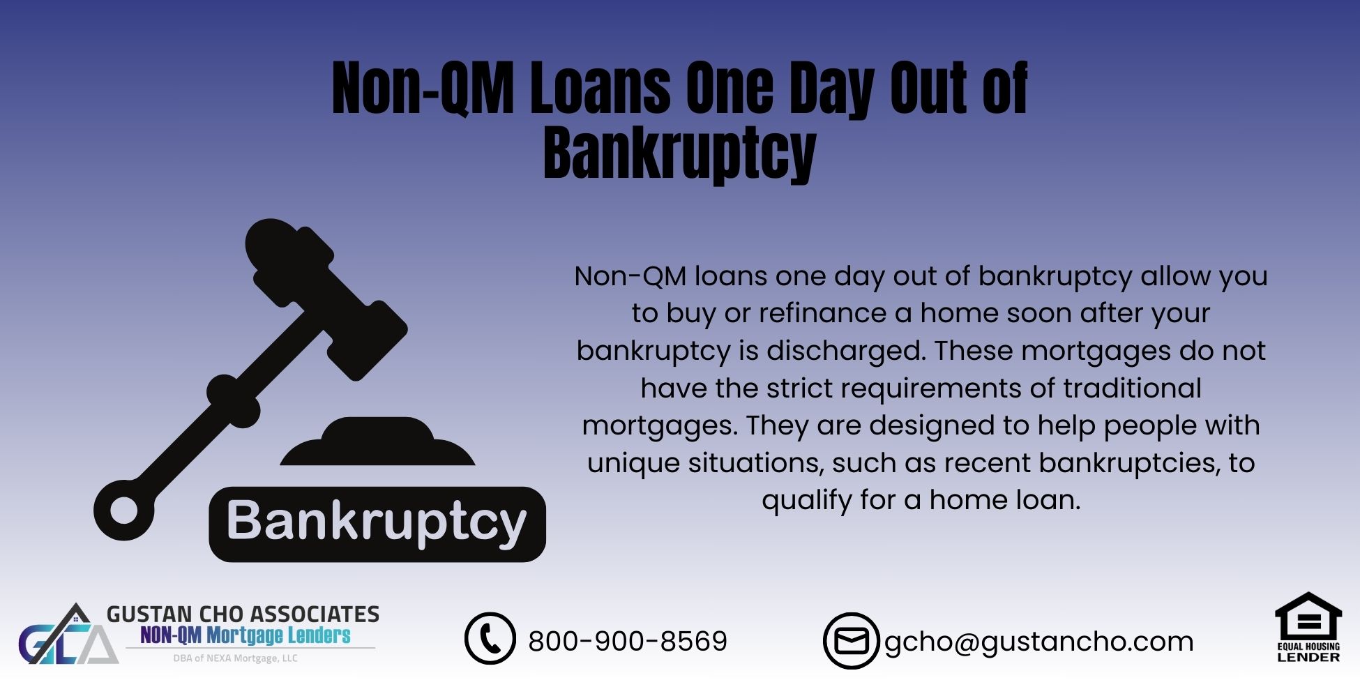 Non-QM Loans One Day Out of Bankruptcy